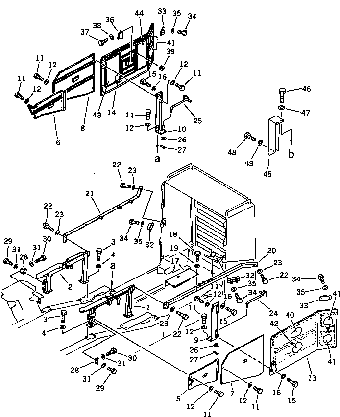 Wheel Loaders Komatsu / WA600-1 S/N 10001-UP (Overseas Version)(wa600-0c) / ENGINE SIDE COVER (TBG SPEC.)(#11061-)(150580 : 5222A)
