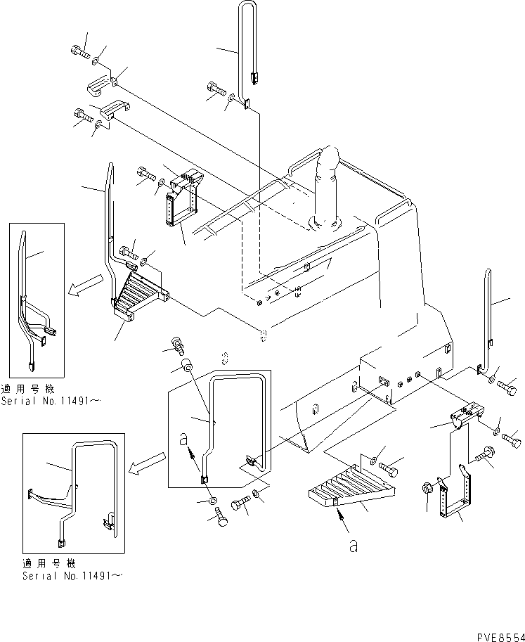 Wheel Loaders Komatsu / WA600-1 S/N 10001-UP (Overseas Version)(wa600-0c) / REAR STEP(#11476-)(150640 : 5251A)