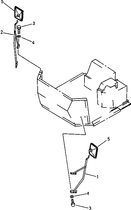 Wheel Loaders Komatsu / WA600-1 S/N 10001-UP (Overseas Version)(wa600-0c) / MIRROR AND STAY (WITHOUT CAB)(#10001-10880)(150730 : 5471)