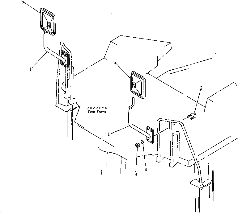 Wheel Loaders Komatsu / WA600-1 S/N 10001-UP (Overseas Version)(wa600-0c) / MIRROR AND STAY (WITHOUT CAB)(#10881-)(150740 : 5471A)