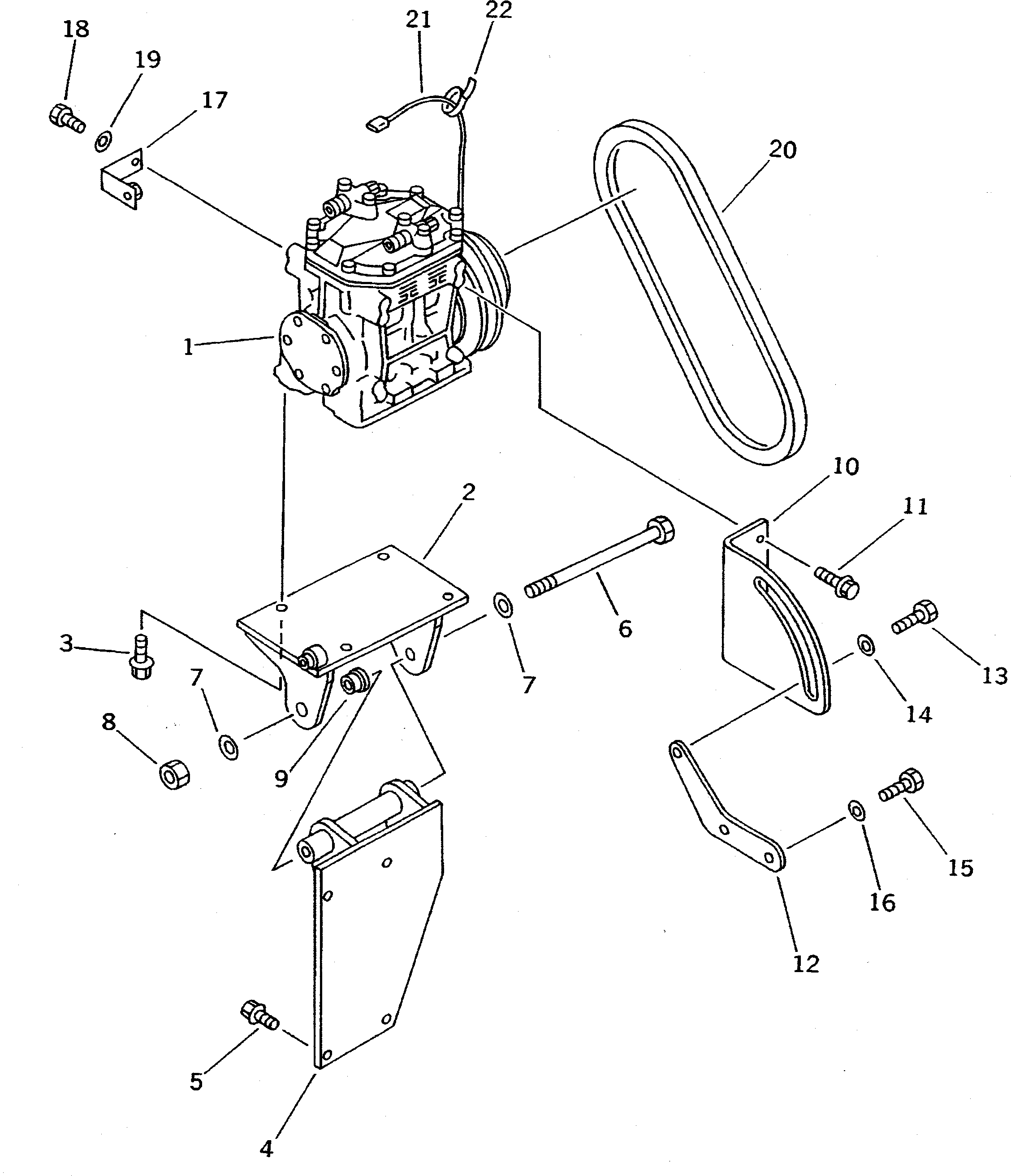 Wheel Loaders Komatsu / WA600-1 S/N 10001-UP (Overseas Version)(wa600-0c) / AIR CONDITIONER (DENSO) (1/4) (TBG SPEC.)(#11061-)(151080 : 5626A)