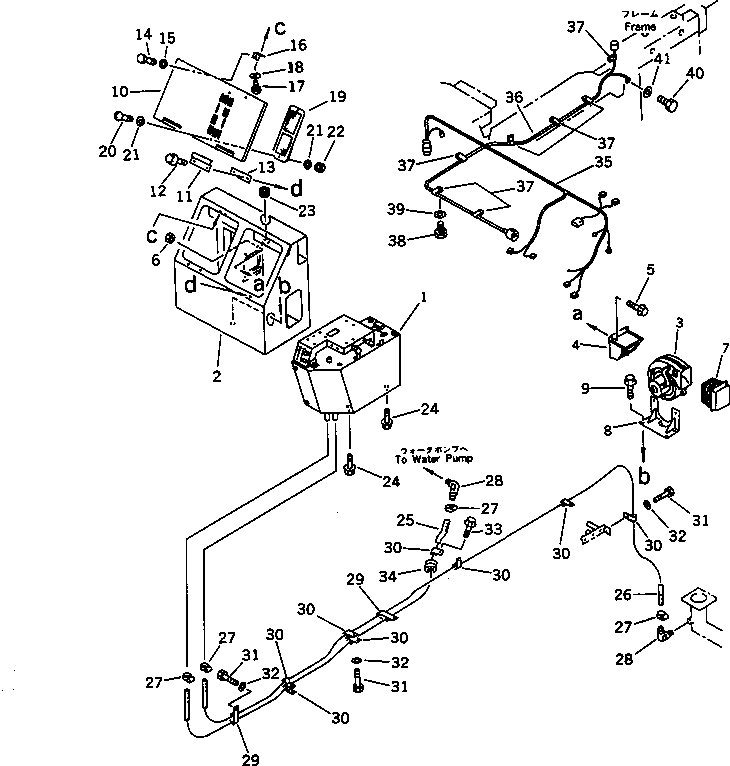 Wheel Loaders Komatsu / WA600-1 S/N 10001-UP (Overseas Version)(wa600-0c) / AIR CONDITIONER (DENSO) (2/5) (WATER PIPING)(#10881-)(151010 : 5622A)