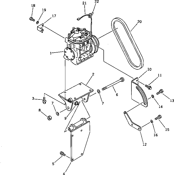 Wheel Loaders Komatsu / WA600-1 S/N 10001-UP (Overseas Version)(wa600-0c) / AIR CONDITIONER (DENSO) (5/5) (CAB INTERIOR 2/2)(#10881-)(151060 : 5625A)