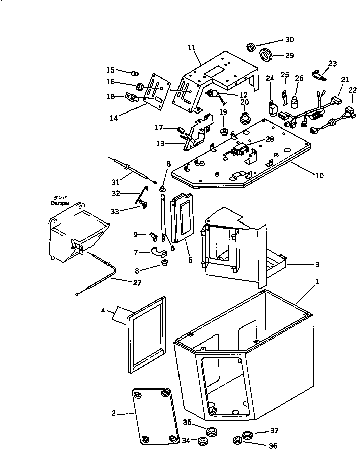 Wheel Loaders Komatsu / WA600-1 S/N 10001-UP (Overseas Version)(wa600-0c) / AIR CONDITIONER UNIT (DENSO) (1/4)(#10001-11341)(151130 : 5631)