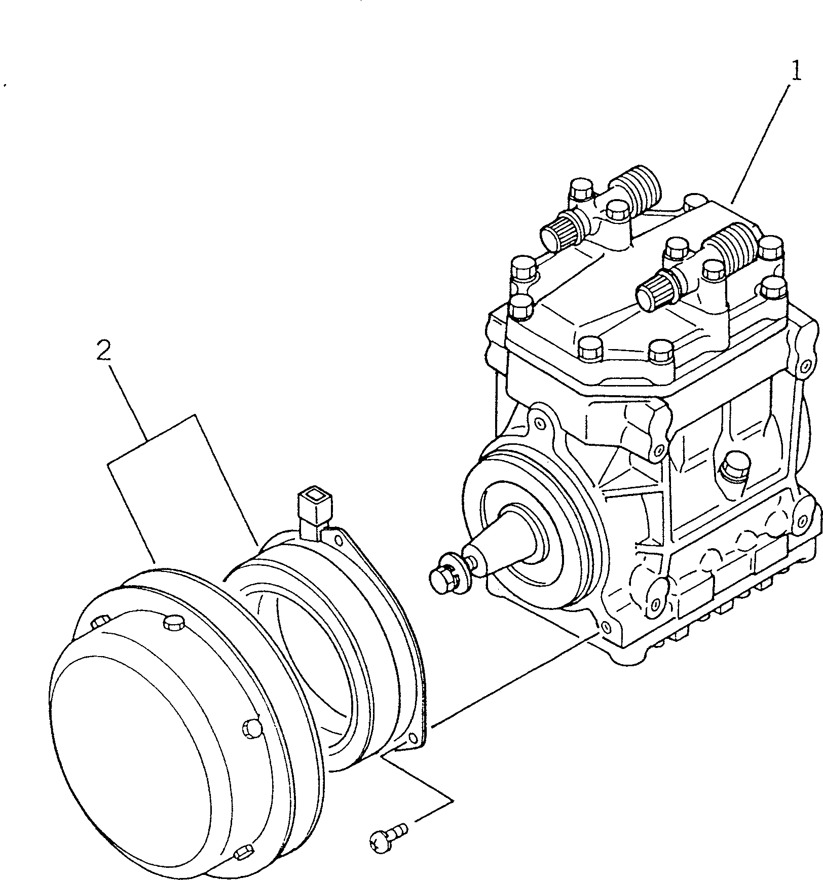 Wheel Loaders Komatsu / WA600-1 S/N 10001-UP (Overseas Version)(wa600-0c) / COMPRESSOR (DENSO)(#10001-11341)(151190 : 5635)