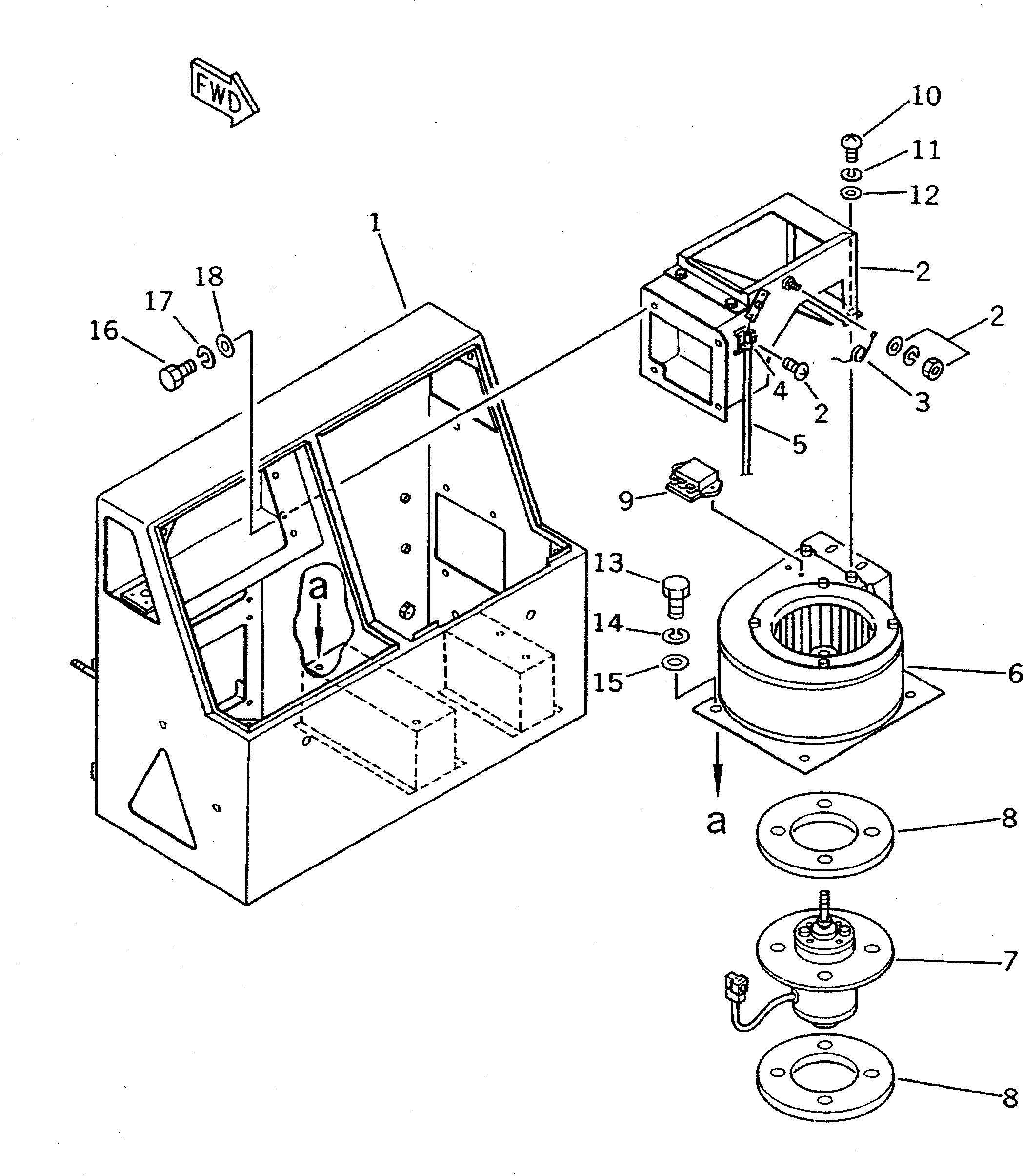 Wheel Loaders Komatsu / WA600-1 S/N 10001-UP (Overseas Version)(wa600-0c) / HEATER UNIT (3/3)(151260 : 5683)