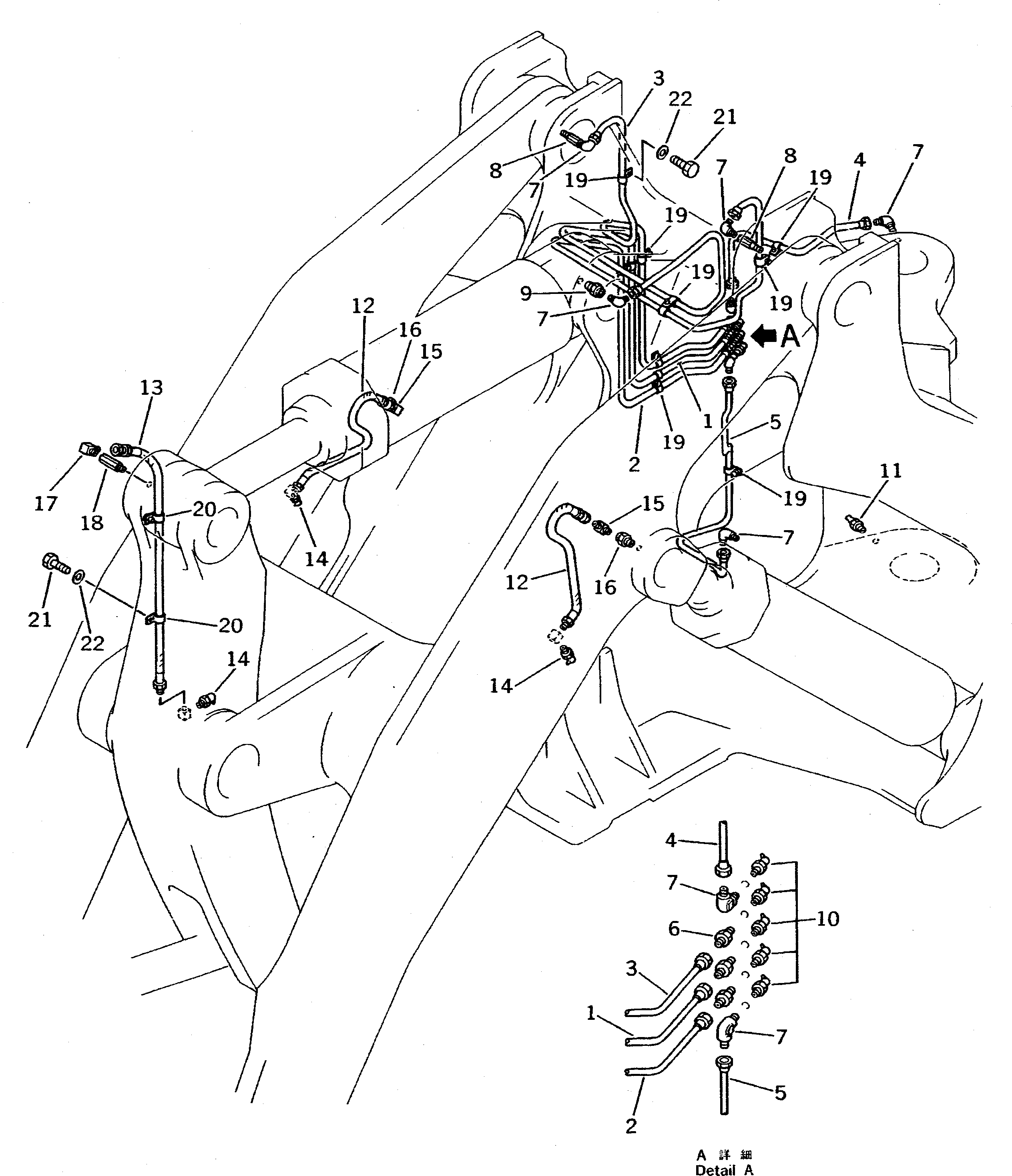 Wheel Loaders Komatsu / WA600-1 S/N 10001-UP (Overseas Version)(wa600-0c) / LUBRICATOR (WORK EQUIPMENT)(151310 : 5801)