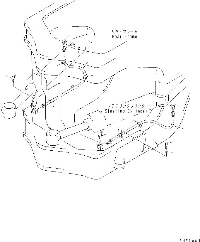 Wheel Loaders Komatsu / WA600-1 S/N 10001-UP (Overseas Version)(wa600-0c) / LUBRICATOR (STEERING CYLINDER)(151330 : 5811A)
