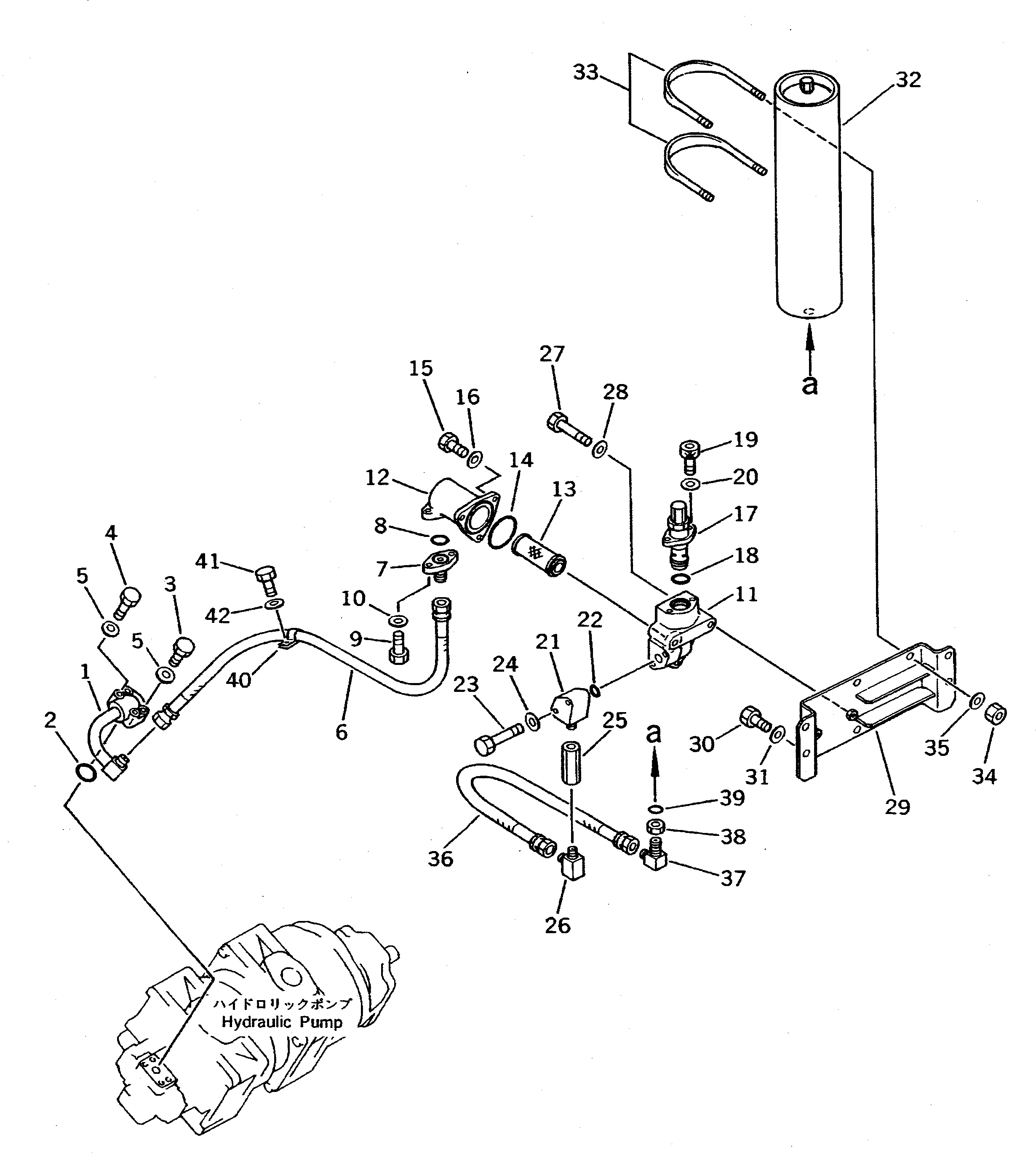 Wheel Loaders Komatsu / WA600-1 S/N 10001-UP (Overseas Version)(wa600-0c) / HYDRAULIC PIPING (PUMP TO P.O.C. VALVE) (1/2)(#10001-10880)(180800 : 6501)