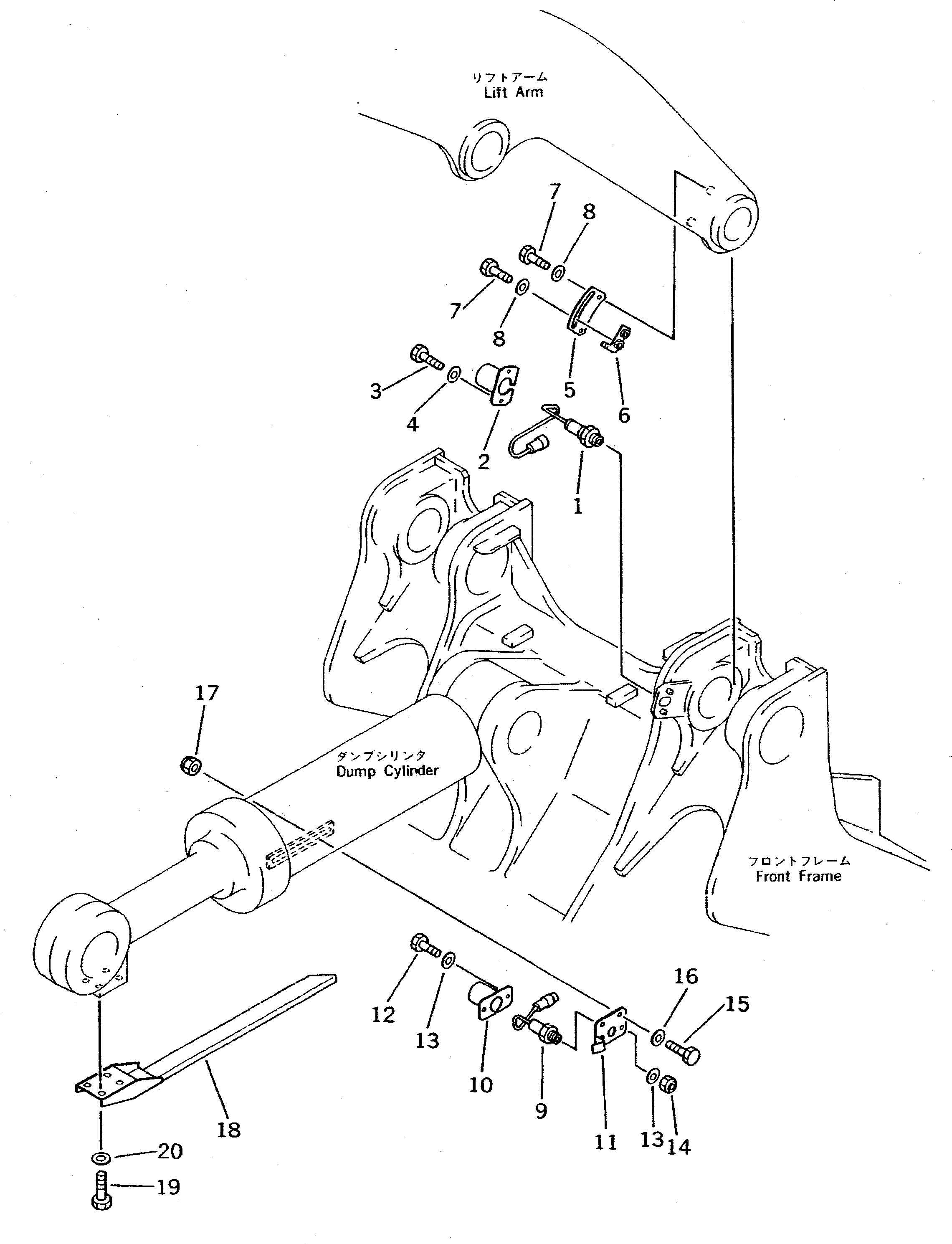 Wheel Loaders Komatsu / WA600-1 S/N 10001-UP (Overseas Version)(wa600-0c) / BOOM KICK OUT AND BUCKET POSITIONER(181080 : 6701)