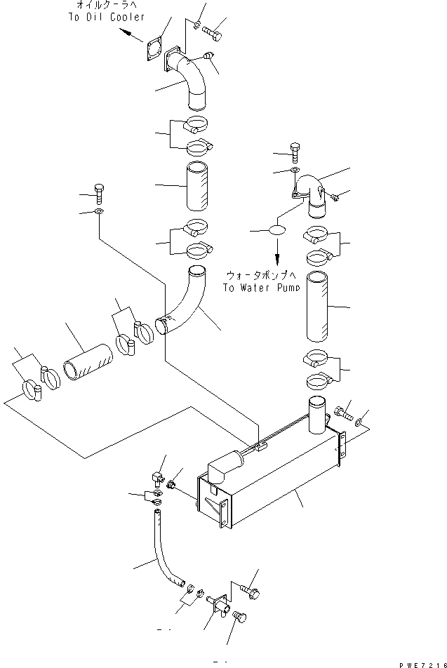 Wheel Loaders Komatsu / WA600-3 S/N 50001-UP(wa600-3r) / RADIATOR (OIL COOLER AND WATER PIPING)(#50001-52000)(060070 : C0110-05A0)