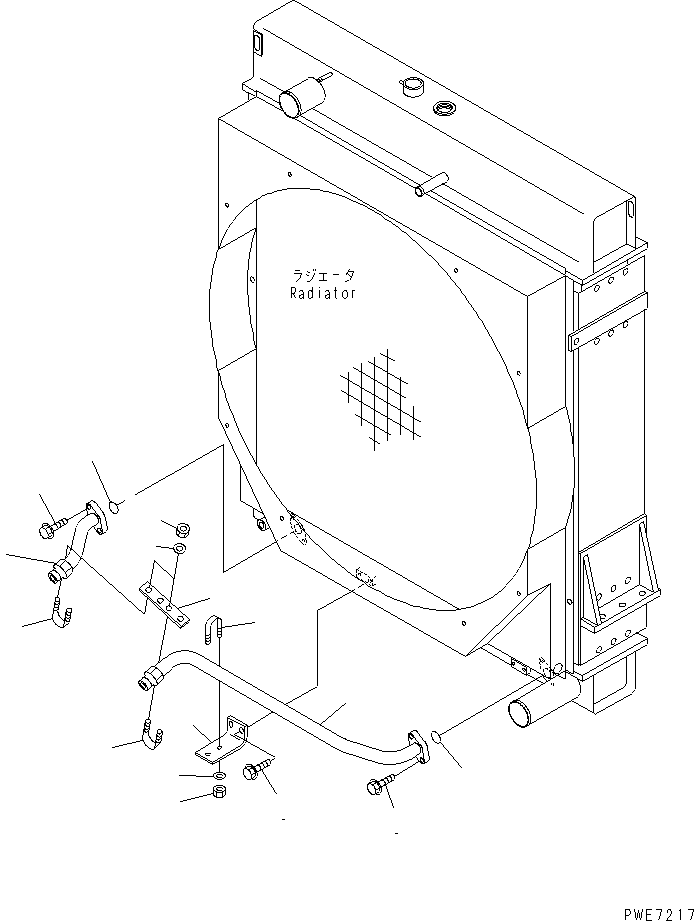 Wheel Loaders Komatsu / WA600-3 S/N 50001-UP(wa600-3r) / RADIATOR (LOWER TANK TUBE AND MOUNTING PARTS)(#50001-52000)(060090 : C0110-06A0)