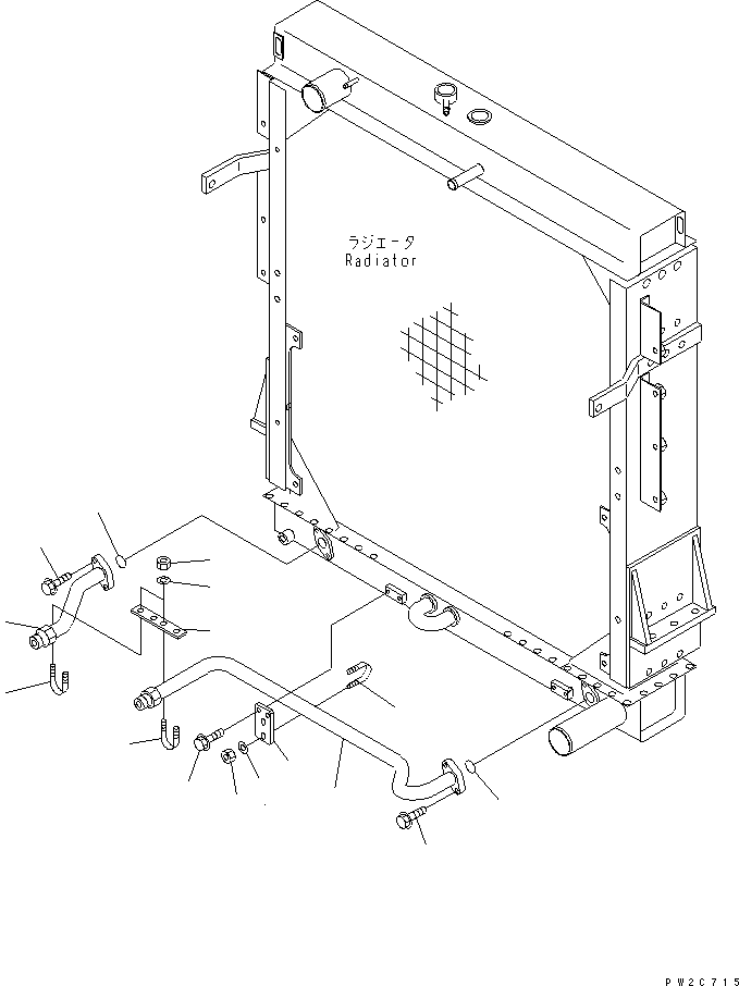 Wheel Loaders Komatsu / WA600-3 S/N 50001-UP(wa600-3r) / RADIATOR (LOWER TANK TUBE AND MOUNTING PARTS)(#52001-)(060100 : C0110-06A0A)