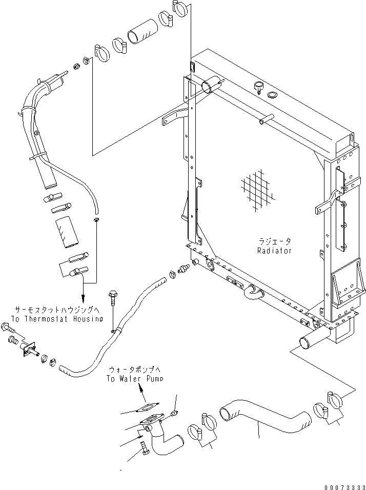 Wheel Loaders Komatsu / WA600-3 S/N 50001-UP(wa600-6c) / ENGINE (RADIATOR PIPING)(#52406-)(030020 : B0000-02A0)
