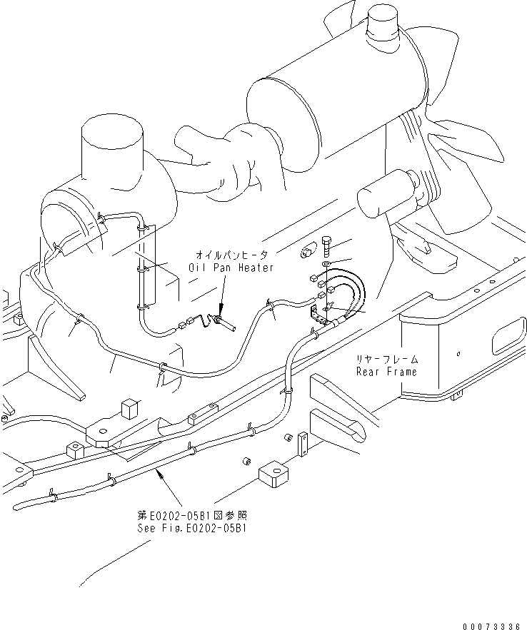 Wheel Loaders Komatsu / WA600-3 S/N 50001-UP(wa600-6c) / ENGINE (OIL PAN HEATER LINE)(#52406-)(030050 : B0000-05A1)