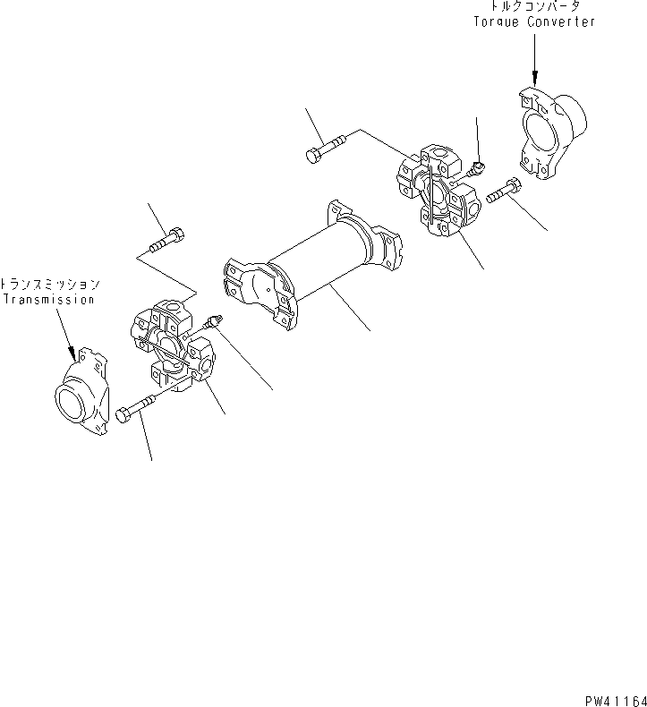 Wheel Loaders Komatsu / WA600-3 S/N 50001-UP(wa600-6c) / DRIVE SHAFT (UNIVERSAL JOINT)(#50001-52405)(150070 : F4200-04A0)