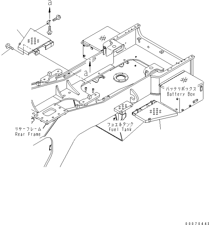 Wheel Loaders Komatsu / WA600-3 S/N 50001-UP(wa600-6c) / FUEL TANK (ENGINE HOOD SIDE STEP)(#52406-)(090090 : D0100-03B0)