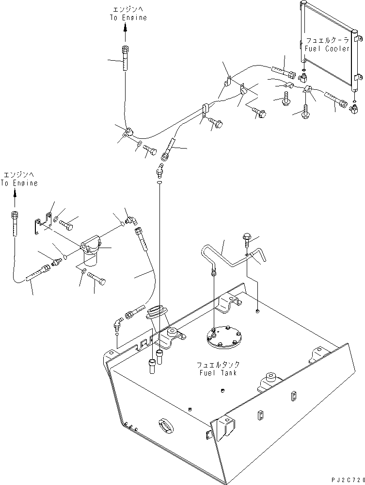 Wheel Loaders Komatsu / WA600-3 S/N 50001-UP(wa600-6c) / FUEL LINE (FUEL PIPING)(#52001-52405)(090120 : D0200-01A0A)