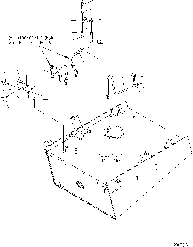Wheel Loaders Komatsu / WA600-3 S/N 50001-UP(wa600-6c) / FUEL LINE (FUEL PIPING) (WITH WATER SEPARATOR)(#50001-52405)(090130 : D0200-01A1)