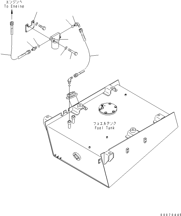 Wheel Loaders Komatsu / WA600-3 S/N 50001-UP(wa600-6c) / FUEL LINE (FUEL PIPING) (-40ЯC SPEC.)(#52406-)(090170 : D0200-01B2)