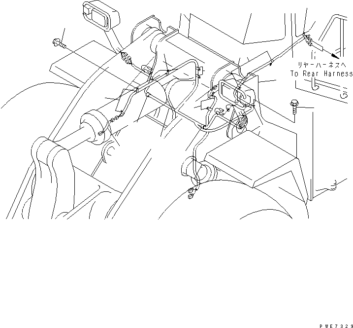 Wheel Loaders Komatsu / WA600-3 S/N 50001-UP(wa600-6c) / FRONT HARNESS (FRONT FRAME LINE)(#50001-50268)(120130 : E0200-01A0)