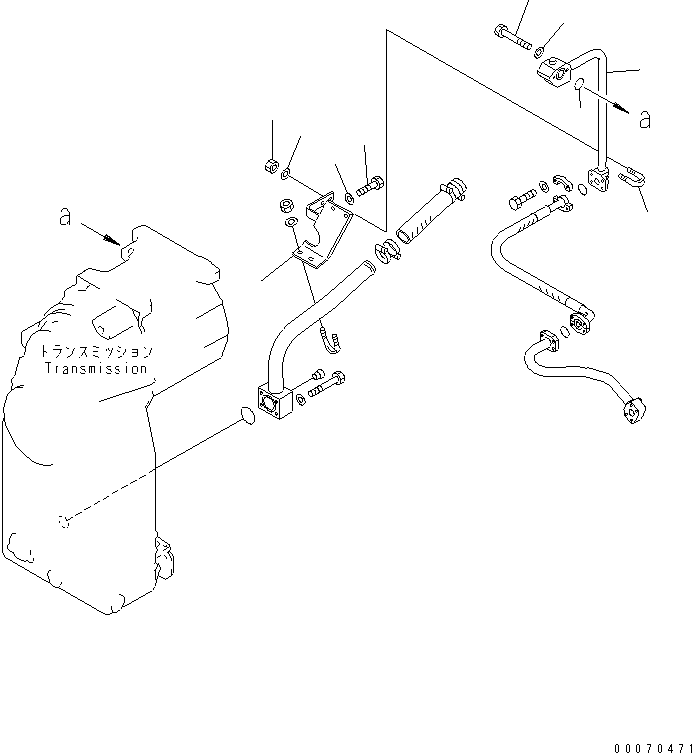 Wheel Loaders Komatsu / WA600-3 S/N 50001-UP(wa600-6c) / TRANSMISSION (TRANSMISSION PIPING ? 1/2)(#52406-)(150250 : F4320-05B0)