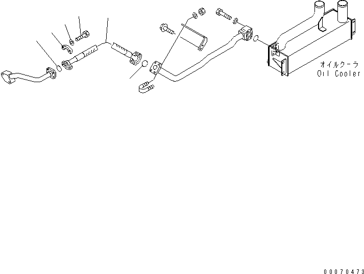 Wheel Loaders Komatsu / WA600-3 S/N 50001-UP(wa600-6c) / TRANSMISSION (OIL COOLER PIPING)(#52406-)(150270 : F4320-07B0)