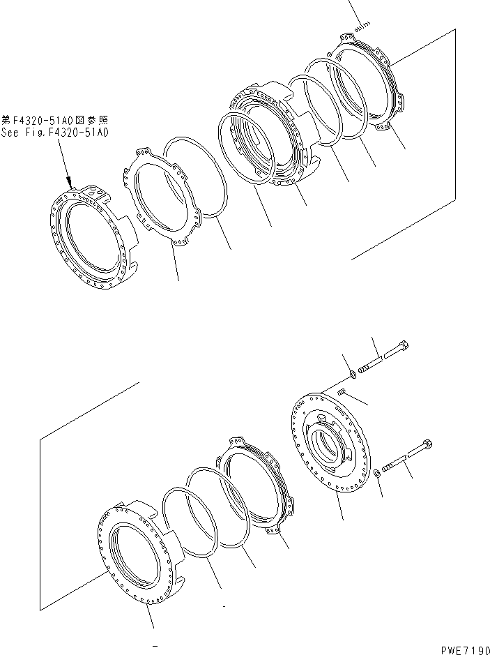 Wheel Loaders Komatsu / WA600-3 S/N 50001-UP(wa600-6c) / TRANSMISSION (REVERSE AND FORWARD AND 4TH HOUSING)(150320 : F4320-52A0)