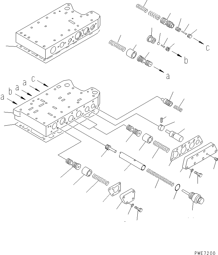 Wheel Loaders Komatsu / WA600-3 S/N 50001-UP(wa600-6c) / TRANSMISSION CONTROL VALVE (3/4) (BODY ? 1/2)(150420 : F4320-62A0)