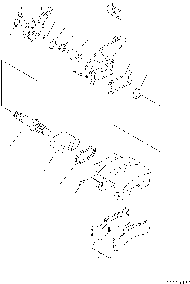 Wheel Loaders Komatsu / WA600-3 S/N 50001-UP(wa600-6c) / FRONT AXLE (PARKING BRAKE) (-40ЯC SPEC.)(#52406-52555)(150780 : F4400-05B1)