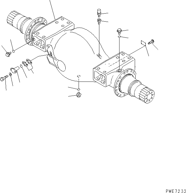 Wheel Loaders Komatsu / WA600-3 S/N 50001-UP(wa600-6c) / FRONT AXLE (HOUSING) (LIMITED SLIP DIFFERENTIAL)(#50001-52405)(150850 : F4400-07A1)