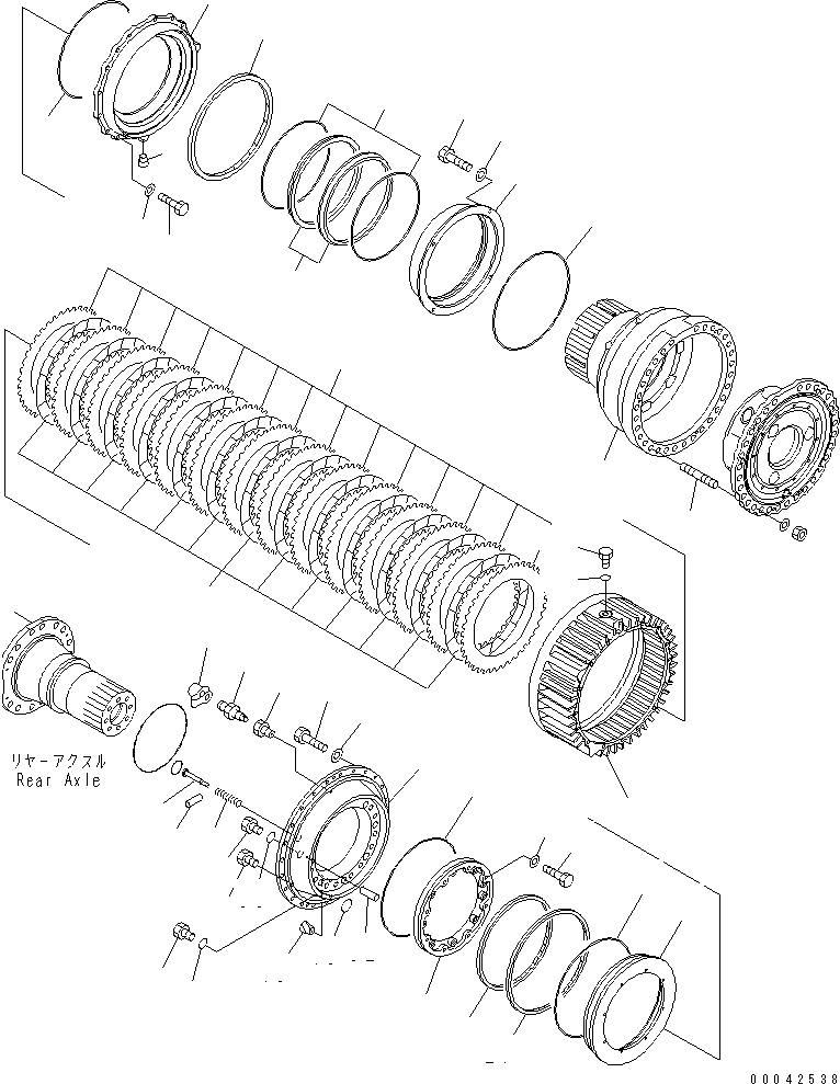 Wheel Loaders Komatsu / WA600-3 S/N 50001-UP(wa600-6c) / REAR AXLE (WHEEL BRAKE) (-40ЯC SPEC.)(#52406-)(151030 : F4500-01B1)