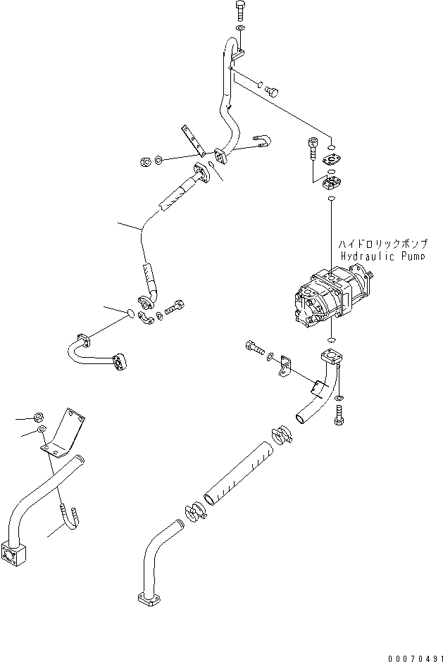 Wheel Loaders Komatsu / WA600-3 S/N 50001-UP(wa600-6c) / TORQUE CONVERTER AND TRANSMISSION LINE (PUMP PIPING) (-40ЯC SPEC.)(#52406-)(151400 : F4700-02B1)