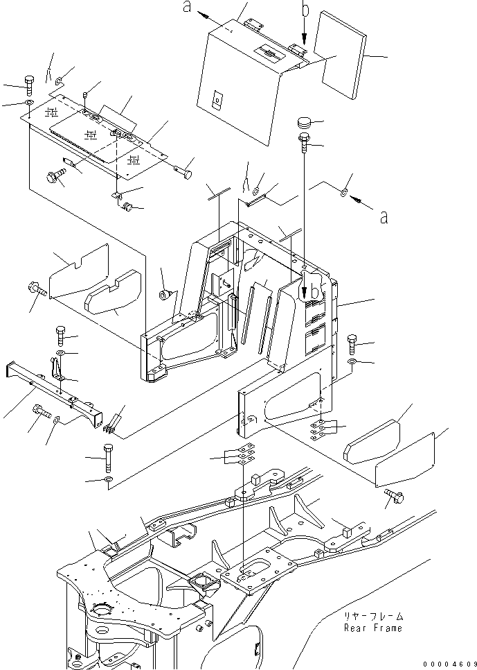 Wheel Loaders Komatsu / WA600-3 S/N 50001-UP(wa600-6c) / BULKHEAD (WITH AIR INTAKE EXTENSION)(#50362-52000)(300040 : M4102-01A4A)