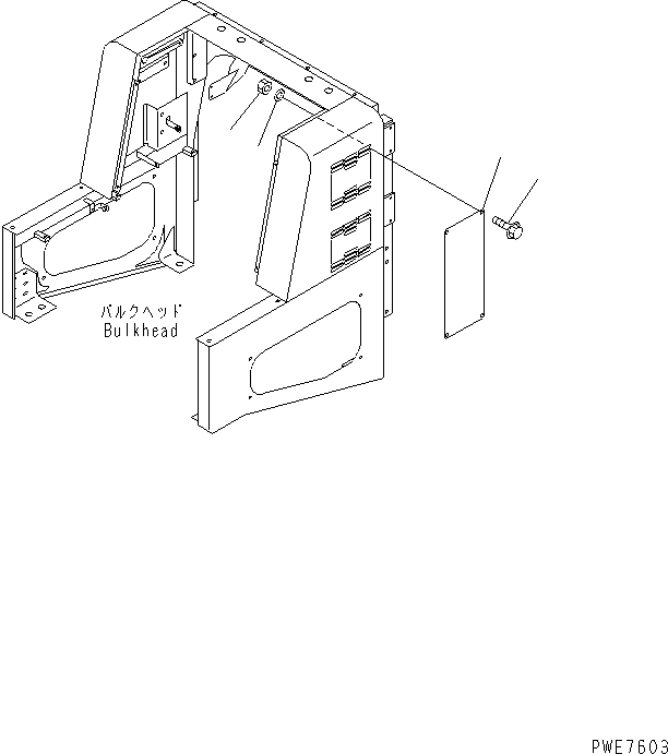 Wheel Loaders Komatsu / WA600-3 S/N 50001-UP(wa600-6c) / BULKHEAD (AIR CONDITIONER-LESS COVER) (WITHOUT AIR CONDITIONER)(#50001-52405)(300140 : M4102-04A1)