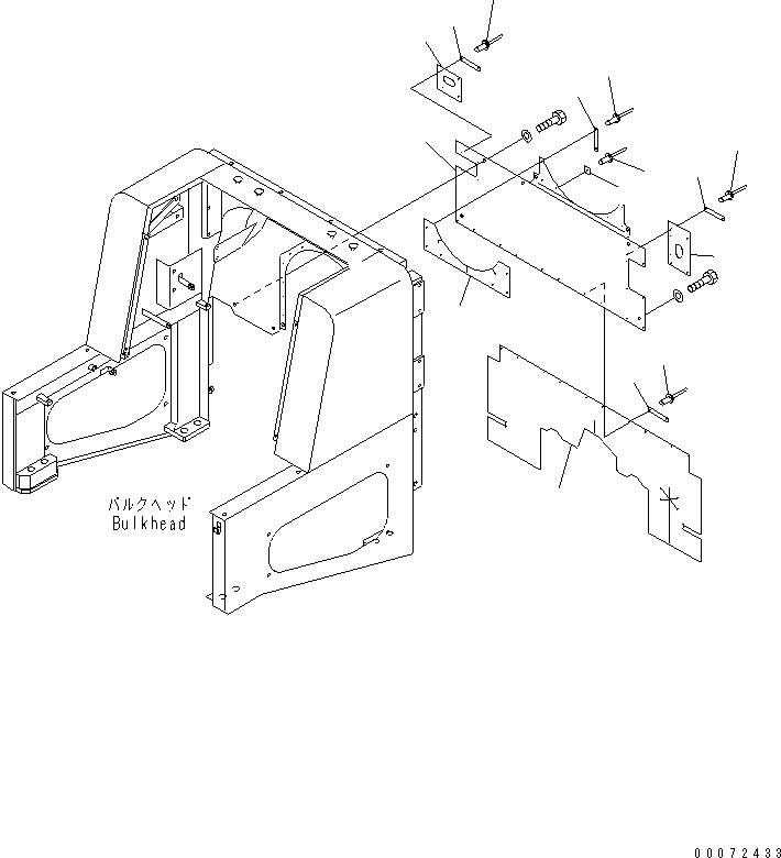 Wheel Loaders Komatsu / WA600-3 S/N 50001-UP(wa600-6c) / BULK HEAD (RUBBER FOR BULK HEAD)(#52406-)(300150 : M4102-04C0)