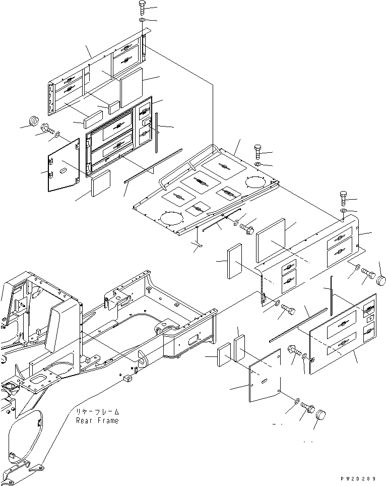 Wheel Loaders Komatsu / WA600-3 S/N 50001-UP(wa600-6c) / HOOD (ENGINE HOOD)(#52001-52015)(300190 : M4110-01A0A)