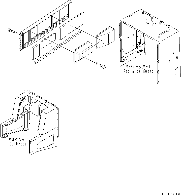 Wheel Loaders Komatsu / WA600-3 S/N 50001-UP(wa600-6c) / HOOD (BULK HEAD SHEET ? UPPER)(#52406-)(300220 : M4110-01B1)