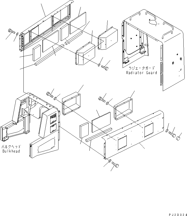 Wheel Loaders Komatsu / WA600-3 S/N 50001-UP(wa600-6c) / HOOD (SIDE COVER ? UPPER)(#52016-52405)(300230 : M4110-02A0)