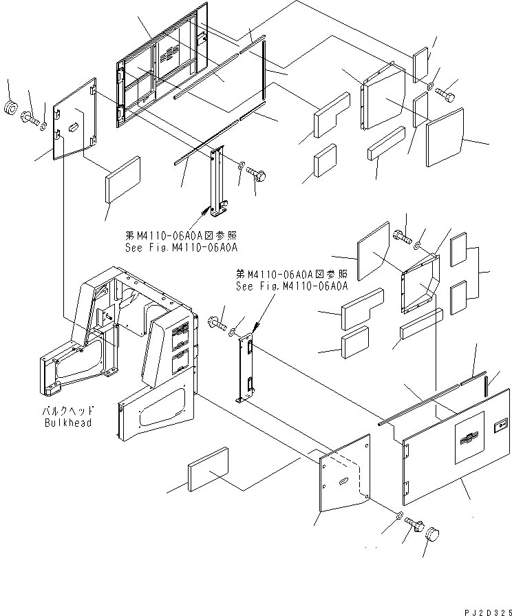 Wheel Loaders Komatsu / WA600-3 S/N 50001-UP(wa600-6c) / HOOD (SIDE COVER ? LOWER)(#52016-52405)(300270 : M4110-03A0)