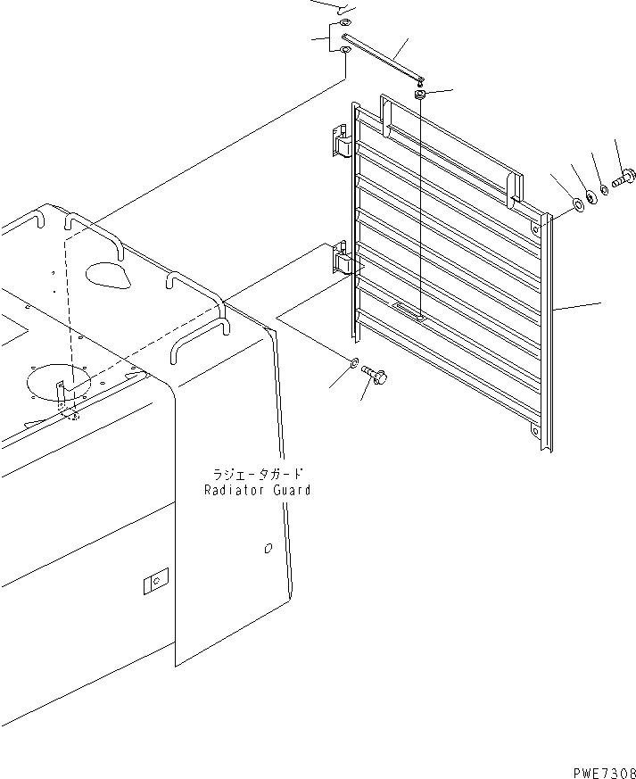 Wheel Loaders Komatsu / WA600-3 S/N 50001-UP(wa600-6c) / HOOD (RADIATOR GRILLE)(#52406-)(300540 : M4110-09B0)
