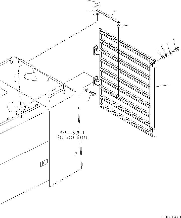 Wheel Loaders Komatsu / WA600-3 S/N 50001-UP(wa600-6c) / HOOD (RADIATOR GRILLE) (WITH SUCTION FAN)(#52001-52405)(300320 : M4110-04A3)