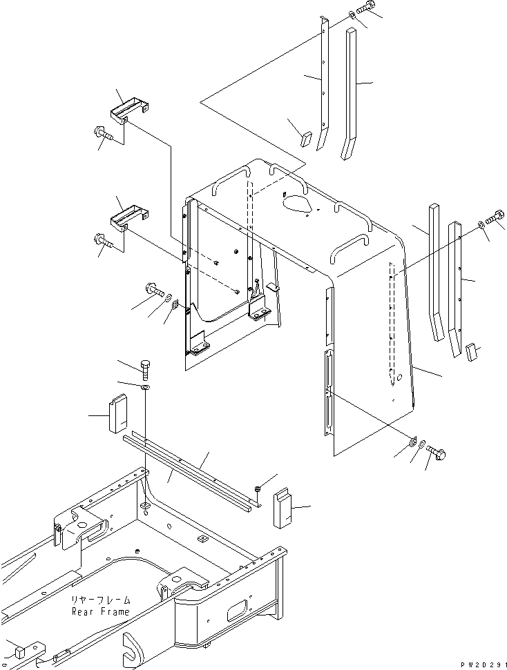 Wheel Loaders Komatsu / WA600-3 S/N 50001-UP(wa600-6c) / HOOD (RADIATOR GUARD)(#52001-52405)(300430 : M4110-07A0A)