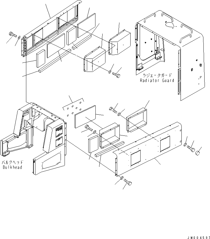Wheel Loaders Komatsu / WA600-3 S/N 50001-UP(wa600-6c) / HOOD (SIDE COVER ? UPPER)(#52664-)(300460 : M4110-07B0A)
