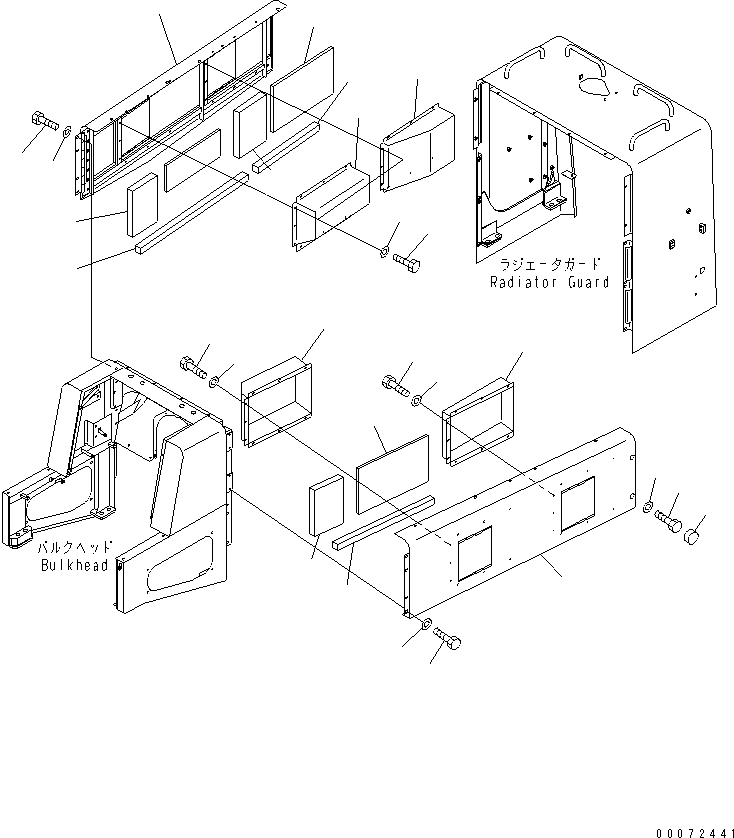 Wheel Loaders Komatsu / WA600-3 S/N 50001-UP(wa600-6c) / HOOD (SIDE COVER ? UPPER) (FOR ADDITIONAL FUEL FILTER)(#52406-)(300470 : M4110-07B1)