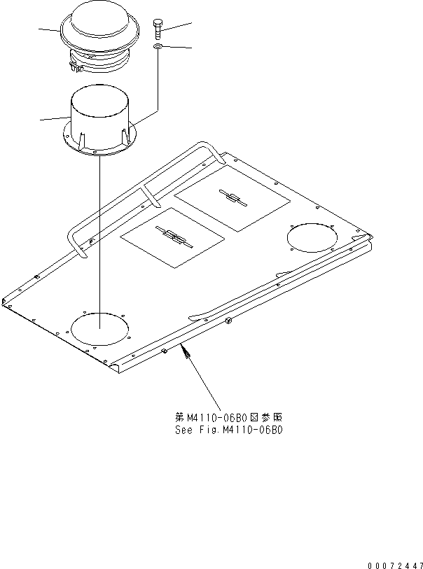 Wheel Loaders Komatsu / WA600-3 S/N 50001-UP(wa600-6c) / HOOD (AIR INTAKE EXTENSION)(#52406-)(300620 : M4110-13B0)