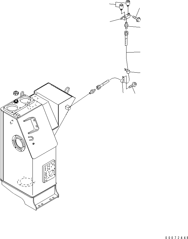 Wheel Loaders Komatsu / WA600-3 S/N 50001-UP(wa600-6c) / HOOD (HYDRAULIC TANK BREATHER LINE)(#52406-)(300650 : M4110-16B0)