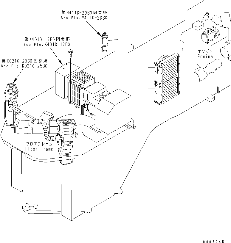 Wheel Loaders Komatsu / WA600-3 S/N 50001-UP(wa600-6c) / HOOD (AIR CONDITIONER TANK AND CONDENSER)(#52406-)(300670 : M4110-18B0)
