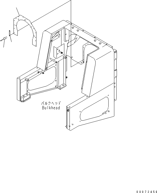 Wheel Loaders Komatsu / WA600-3 S/N 50001-UP(wa600-6c) / HOOD (BULK HEAD RUBBER)(#52406-)(300760 : M4110-25B0)