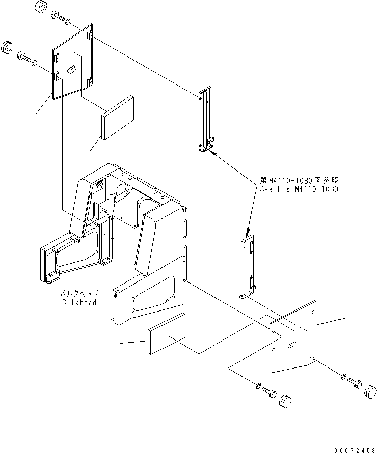 Wheel Loaders Komatsu / WA600-3 S/N 50001-UP(wa600-6c) / HOOD (SIDE COVER ? LOWER)(#52406-52663)(300790 : M4110-28B0)